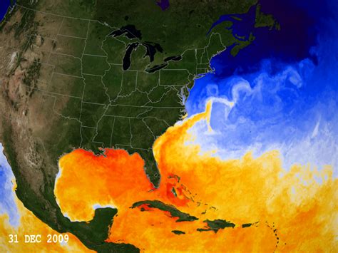 Gulf Of Mexico Water Temperature Map - Vector U S Map