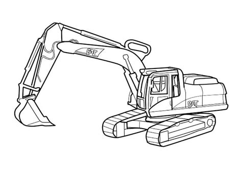 Printable CAT Excavator coloring page - Download, Print or Color Online ...