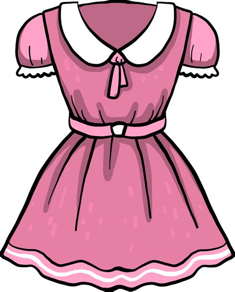 Short pink dress, illustration, vector on white background. 13608066 ...