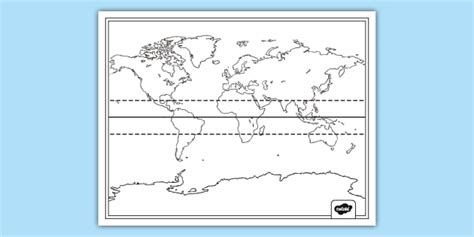 Printable Equator Map | Geography Resource | Twinkl - Twinkl