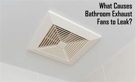 Fix A Bathroom Exhaust Fan That's Leaking Water: 5 Easy Steps