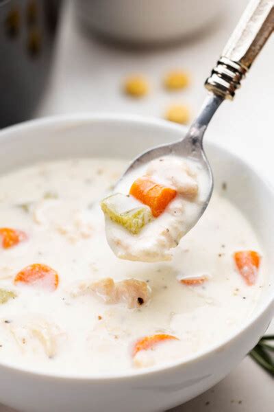 Slow Cooker Creamy Chicken Soup - The Stay At Home Chef