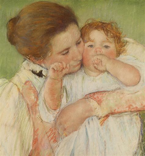 Mother and Child Painting by Mary Stevenson Cassatt - Pixels