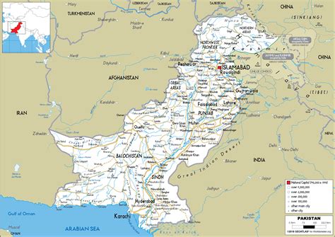 Pakistan Map (Road) - Worldometer