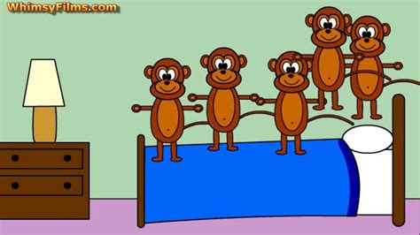 The Learning Station Five Little Monkeys Jumping On Bed