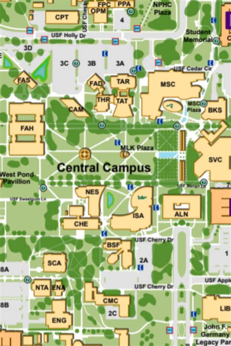 USF Campus Map | Campus map, Campus, Student resources