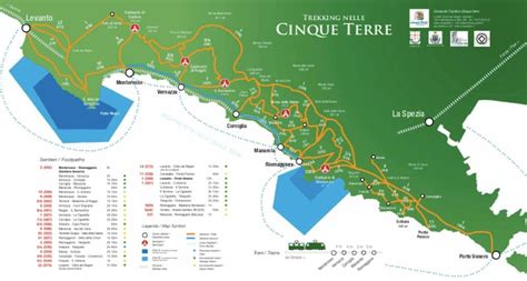 map-hiking-trails-Cinque-Terre - Packing Light Travel