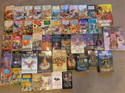 My collection of original cover Discworld novels, put in order (more or ...