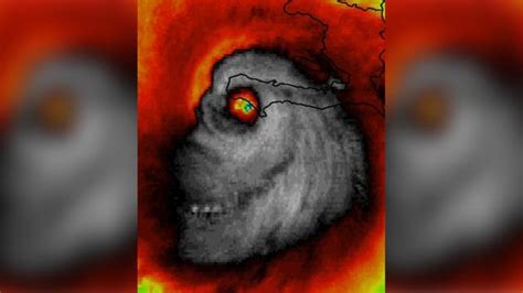 Satellite Captures 'Skull' Picture of Hurricane Matthew (Photo ...