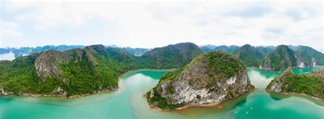 Premium Photo | Aerial view of ha long bay cat ba island, unique ...