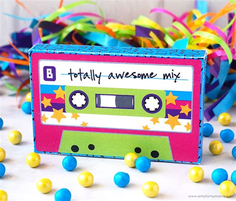 Free Printable Cassette Tape Box | artsy-fartsy mama