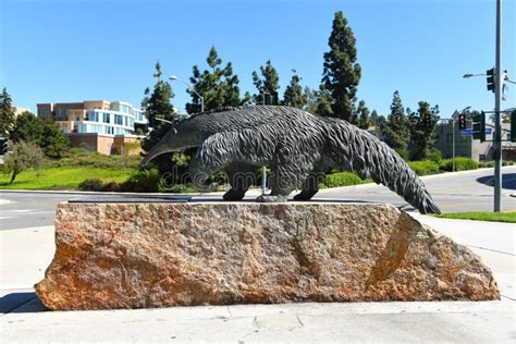 IRVINE, CALIFORNIA - 16 APRIL 2020: Anteater Statue on the Campus of ...