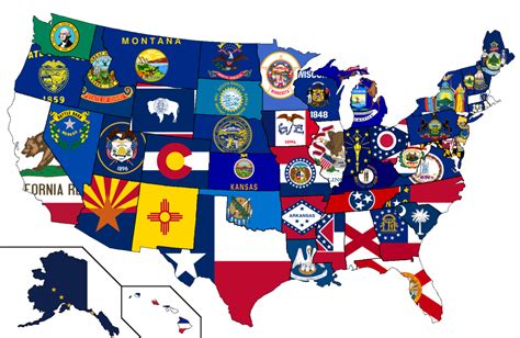 US States Flag Map. More flag maps >> - Maps on the Web