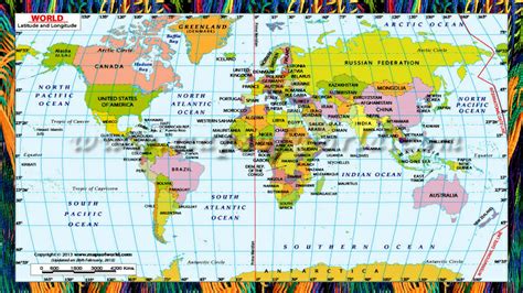 World Map Equator Line