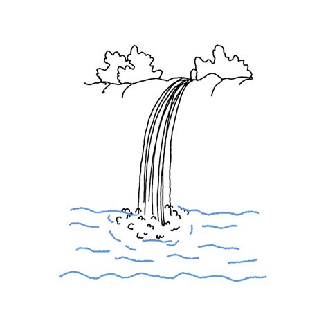 How to Draw a Waterfall - Step by Step Easy Drawing Guides - Drawing Howtos