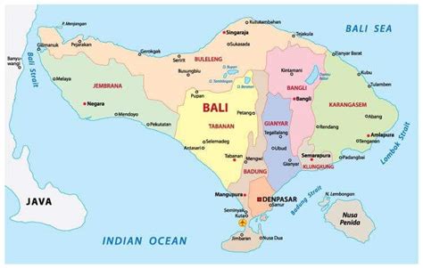 Bali Map - Indonesia & World Map, Tourist Attractions in Kuta & Surf