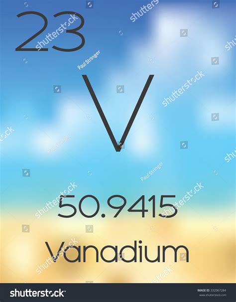 Periodic Table Elements Vanadium Stock Illustration 332067284 ...