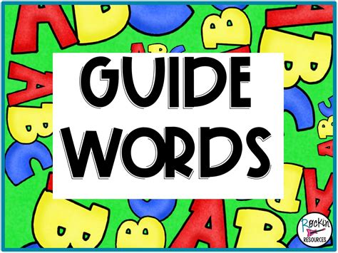 Guide Words - Rockin Resources