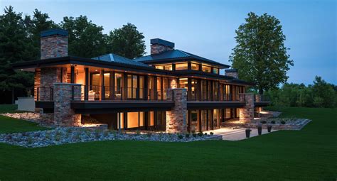 modern lake house exterior - Tristan Morin