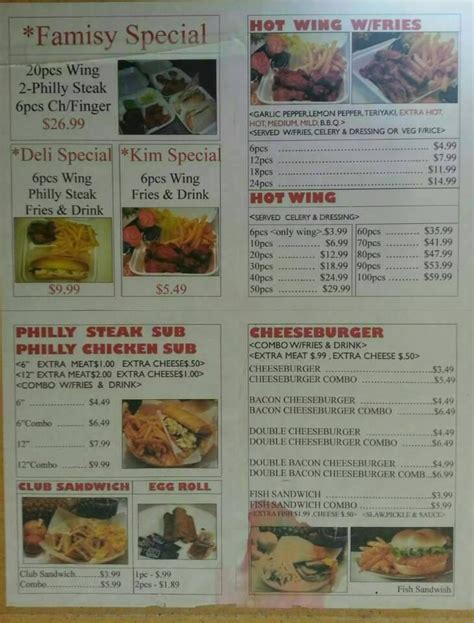 Menu at Hot Wings Express fast food, Columbus, Buena Vista Rd