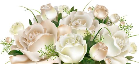 Download White Rose Bunch - Transparent Background White Roses Png PNG ...