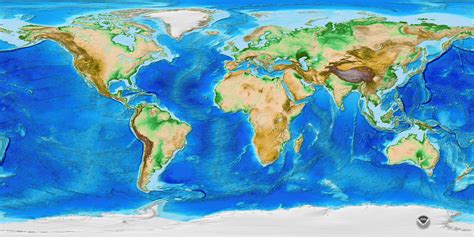 World Topographic Map[5400x2700][OS] : r/MapPorn