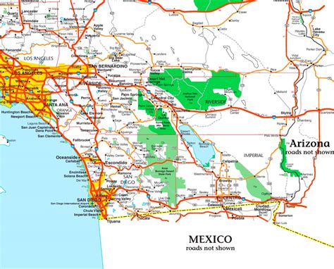 Joshua Tree National Park area road map - Ontheworldmap.com