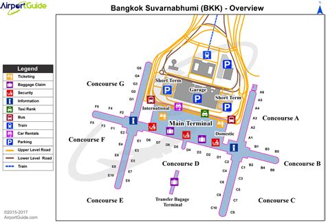 Bangkok - Suvarnabhumi (BKK) Airport Terminal Maps - TravelWidget.com