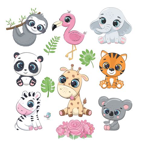 Cute Zoo Animals Clipart PNG EPS Australian Animals Clipart | Etsy