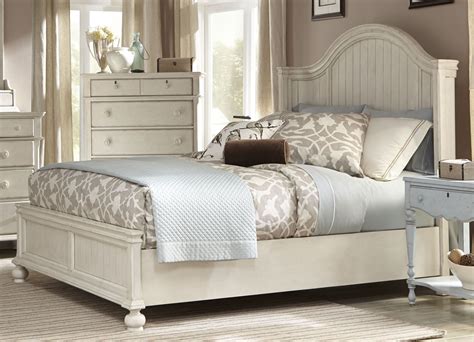 Newport Antique White Queen Panel Bed from American Woodcrafters (AMW ...