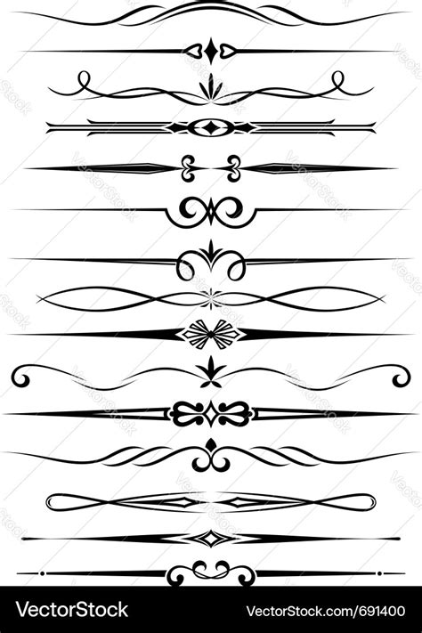 Vintage dividers Royalty Free Vector Image - VectorStock