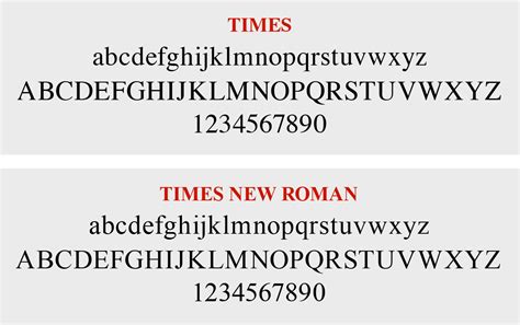 Times New Roman Font