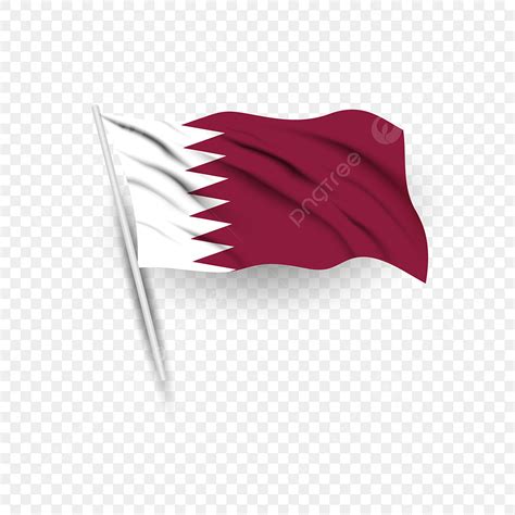 Qatar National Day Vector PNG Images, Waving Flag Of Qatar Country For ...