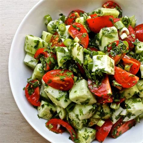 Armenian Cucumber & Tomato Salad | Armenian recipes, Cucumber tomato ...