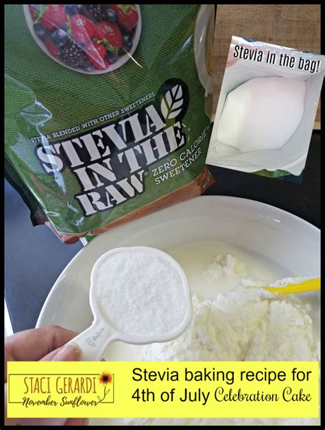 Stevia baking recipe for Fourth of July: Celebration Cake