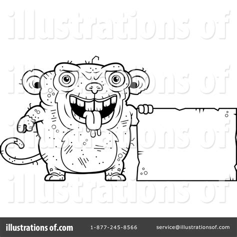 Ugly Monkey Clipart #1129839 - Illustration by Cory Thoman