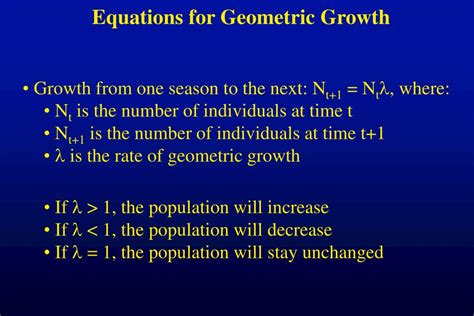 PPT - Population Growth Geometric growth II. Exponential growth III ...