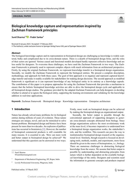 Biological knowledge capture and representation inspired by Zachman ...