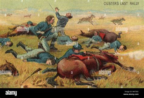 Custer's Last Stand Painting - Rex Dowson Custers Last Stand Oil ...