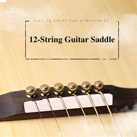 LYUMO Bone Guitar Bridge Saddle & Nut for 12 String Folk Acoustic ...