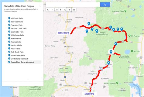 Waterfalls In Oregon Map - Carolina Map