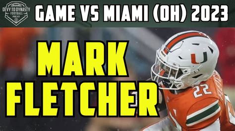 Mark Fletcher Highlights vs Miami (OH) | Miami Football 2023 - YouTube