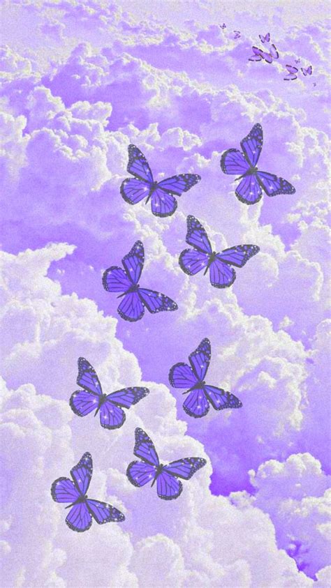 Aesthetic Sparkles Purple Butterflies posted by Michelle Johnson ...