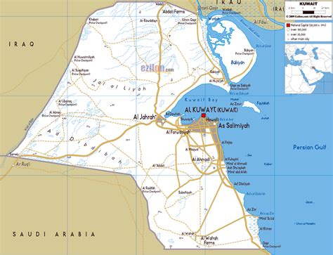 Maps of Kuwait | Detailed map of Kuwait in English | Tourist map of ...