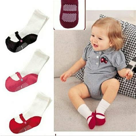 3 Pairs/Lot Baby Ballet Socks Newborn Infant Boys Girls Anti Skid ...