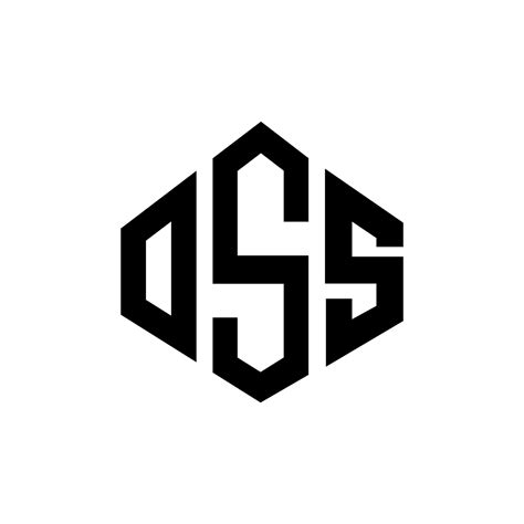 OSS letter logo design with polygon shape. OSS polygon and cube shape ...