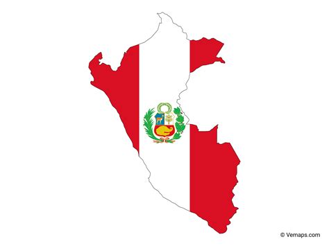 Flag Map of Peru | Free Vector Maps