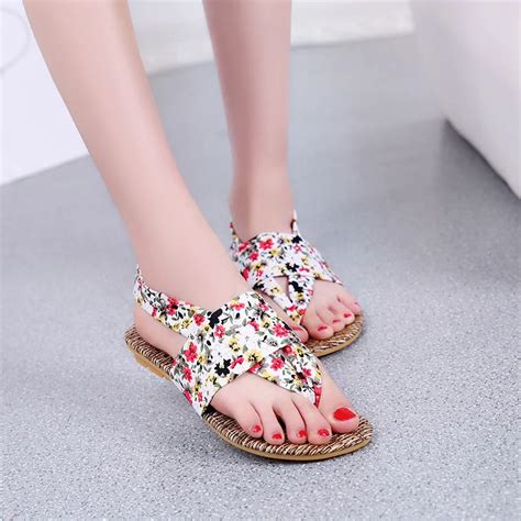 2016 Summer Womens Shoes Cute Sandals Bohemian Style Fashion Ankle ...