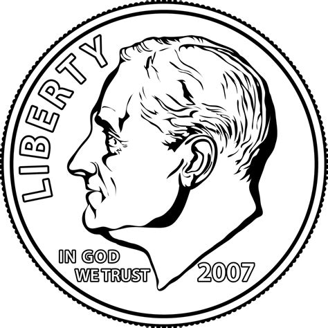 Portrait on a Dime | ClipArt ETC