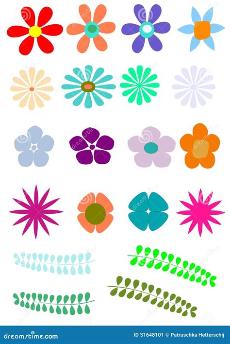 Flower retro stock vector. Illustration of tree, group - 31648101